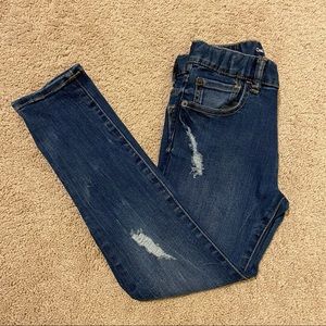 GAP Kids. Size 8 light distressed skinny jeans